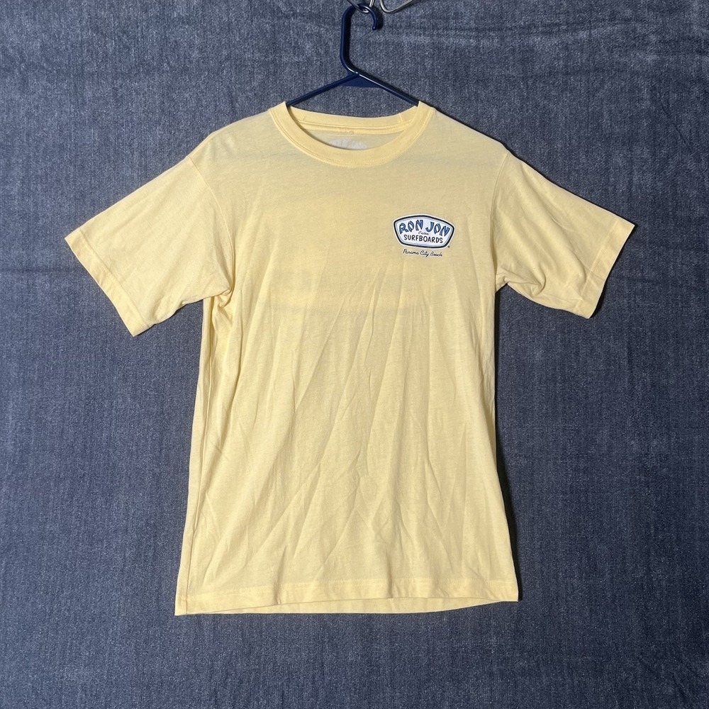 Ron Jon Surf Shop T Shirt Small S Yellow Panama City Beach Florida Graphic Tee